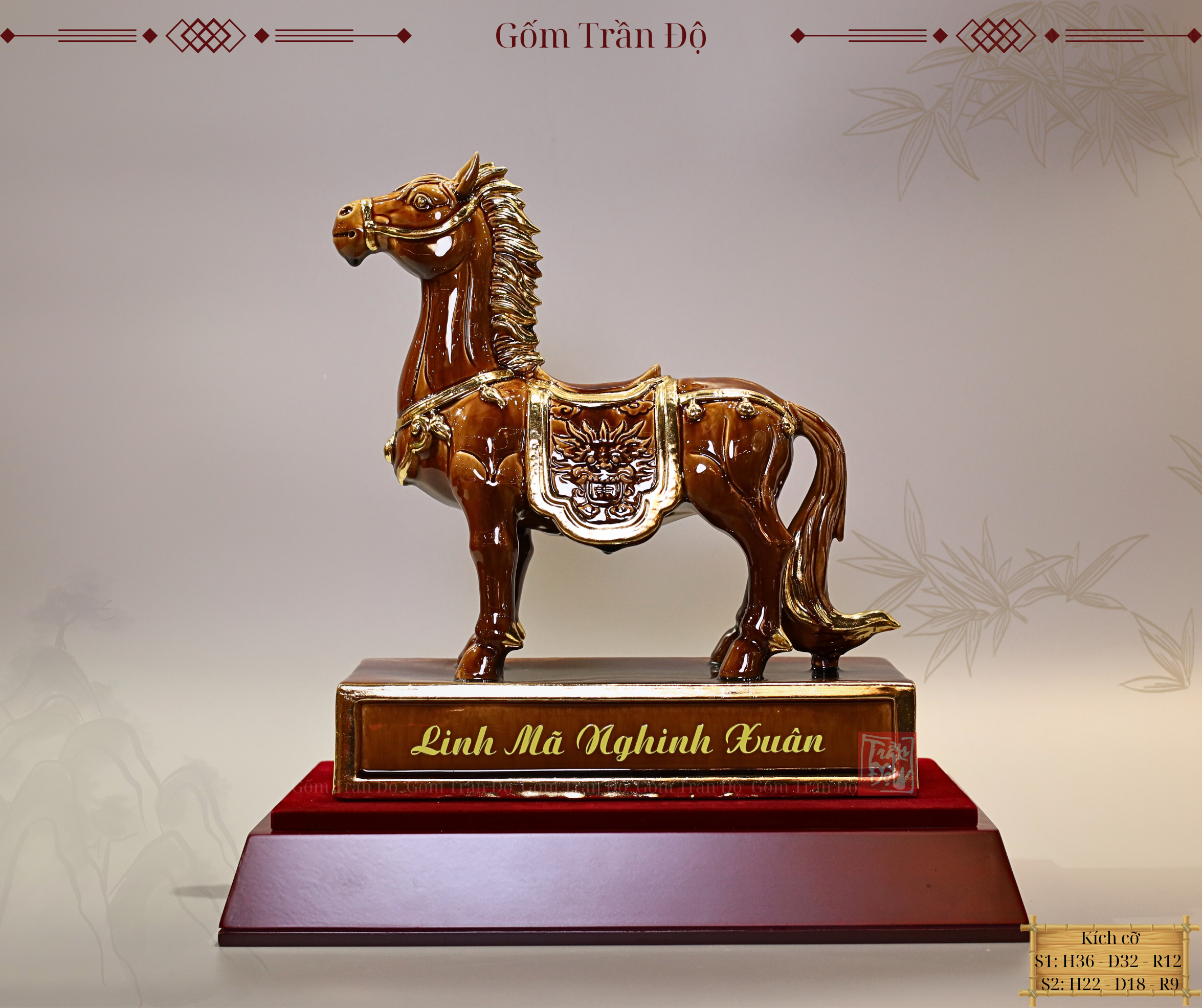 Quà tặng năm Bính ngọ 2026 Men Hoàng thổ